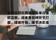 开云-集结日切尔西调整名单以备欧篮联，迎来里程碑环节打磨，球迷炸锅，细节决定成败的简单介绍